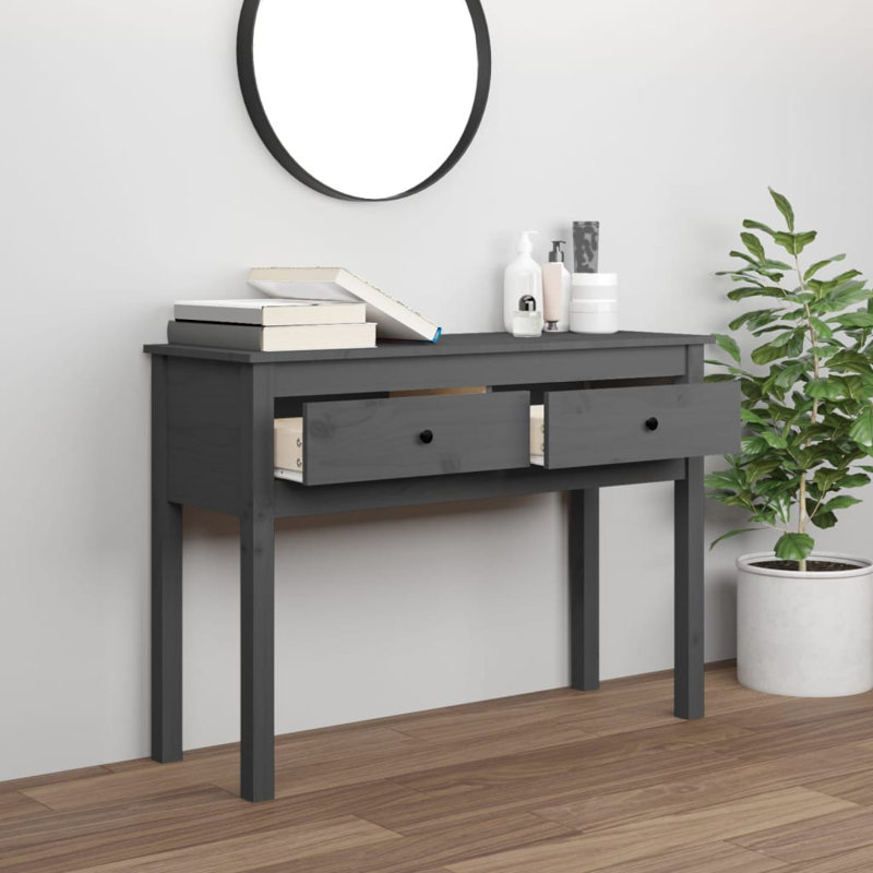 Wightman 100Cm Solid Wood Console Table, White, 75 H x 100 W x 35 D