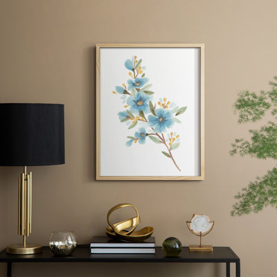 Wildflower Sprig I Framed Print - Solid Wood