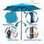 Parasol de patio 9 pi 9 pi