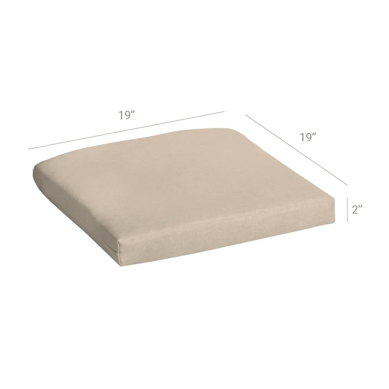 Coussin de siège d'extérieur, Beige, 19 po x 19 po