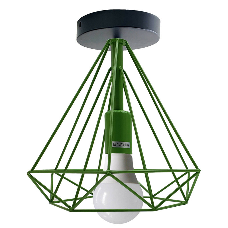 Myrick Semi Flush Mount, Green