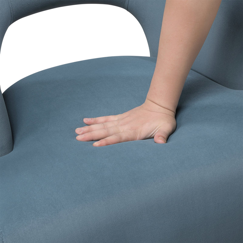 Fauteuil d'appoint en velours luxueux de style unique Luxury Home, Bleu