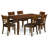 7 Piece Kitchen Table Set Consist of a Rectangle Dining Table with Butterfly Leaf and 6 Faux Leather Dining Room Chairs, 36x66 Inch, Espresso-20549024