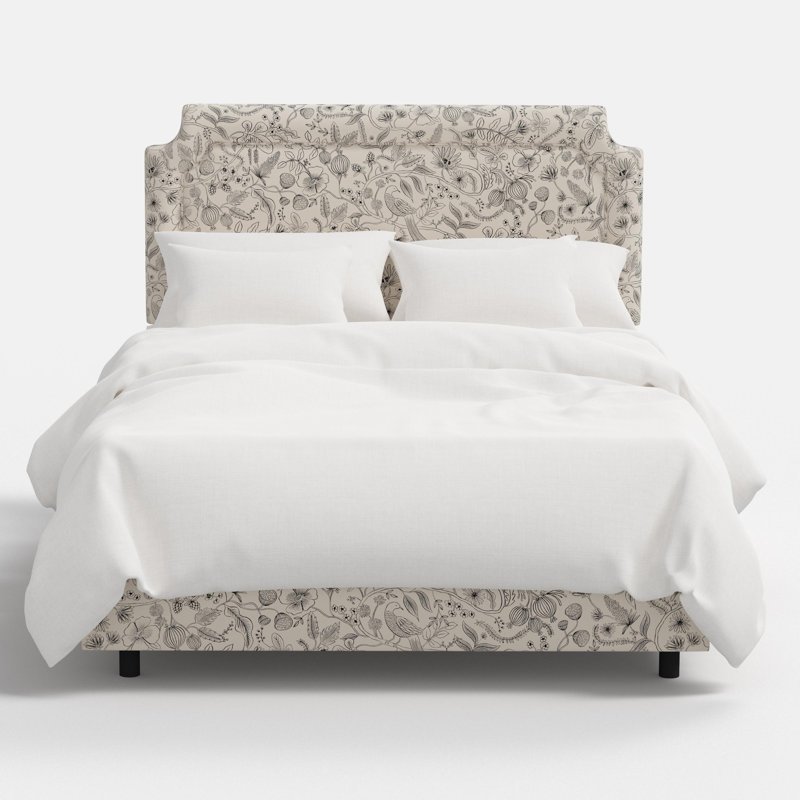 Hampton Bed In Aviary Black & Cream, King, Aviary Black & Cream
