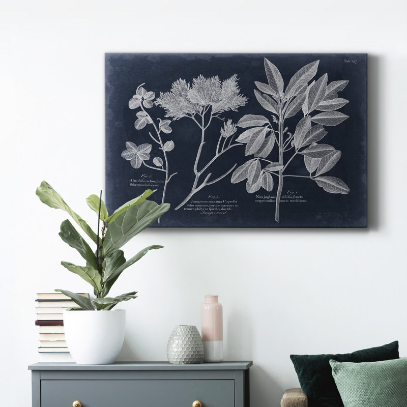 «Foliage On Navy VI», reproduction sur toile tendue, H 18 po x l 12 po x P 1 po