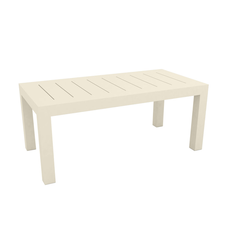 Jut Plastic/Resin Dining Table, Ecru, 180x90x75