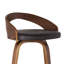 Tabouret de bar pivotant à hauteur de comptoir ou de bar avec dossier bas ouvert en similicuir et bois-44179696-80824321-62257035