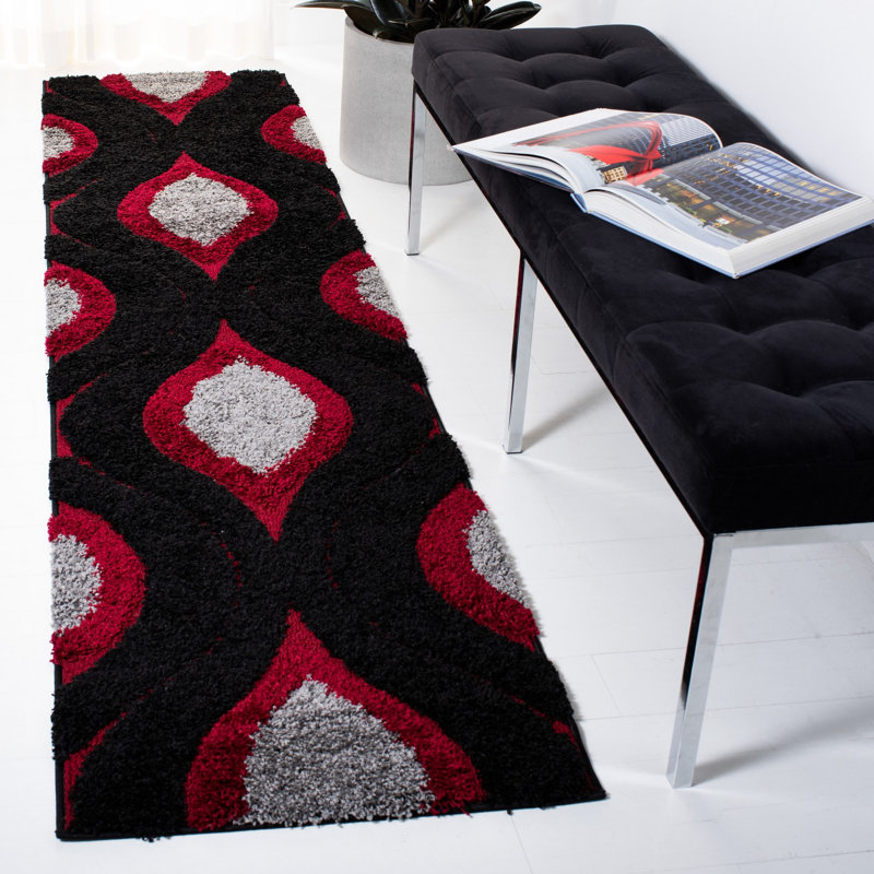 Alsup Shag Performance Geometric Rug, Runner 2'3" x 9'
