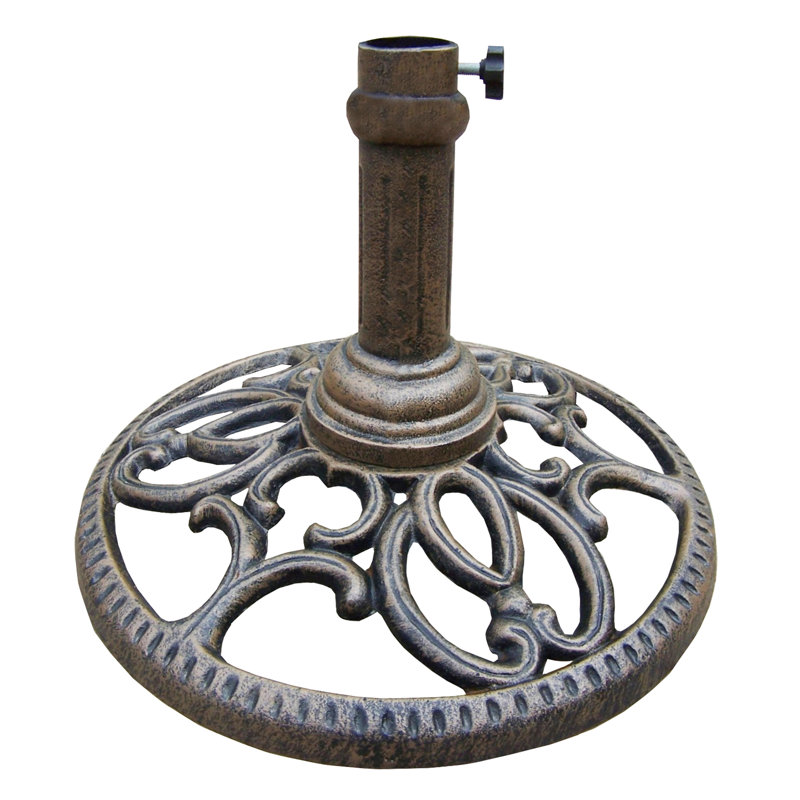 Base de parasol ronde autoportante Dilreet, Bronze antique