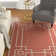 Amherst Machine Woven Geometric Rust Red Area Rug