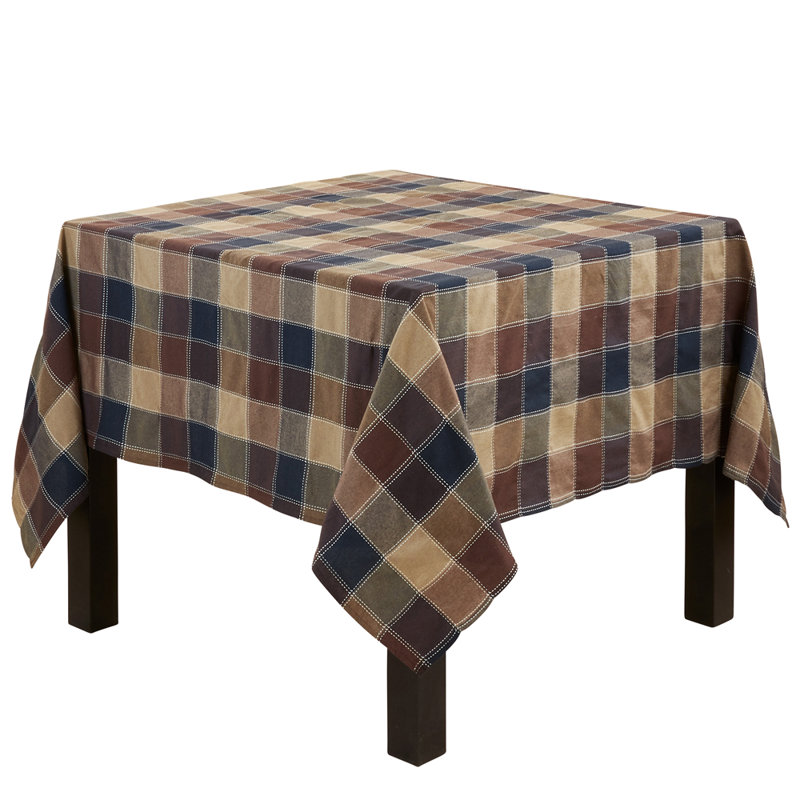 Nappe carreautée Bernardi, Brun, L 70 po x l 70 po