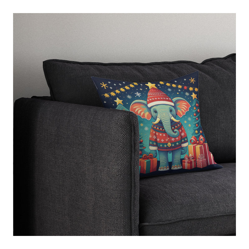  Coussin décoratif intérieur / extérieur en polyester Autre / Sans motif, 14 po x 14 po