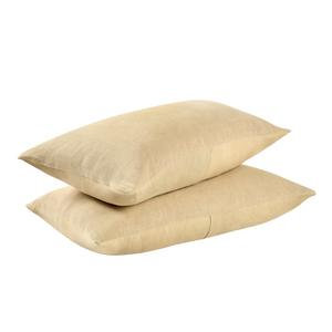 Paloma Hemp Fabric Ochre Amber Standard Sham, King, Yellow