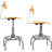 Backed Adjustable Height Ergonomic Industrial Stool Footring
