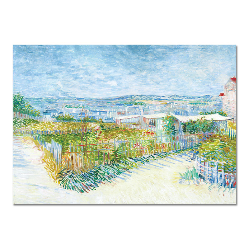 Montmartre Behind The Moulin De La Galette by Vincent Van Gogh - No Frame Painting on Plastic / Acrylic, 65cm H x 95cm W