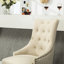 Chaises à oreilles en bois massif à boutons brun clair 2 pièces - Gorgeous Of Comfort Plus-1452350640