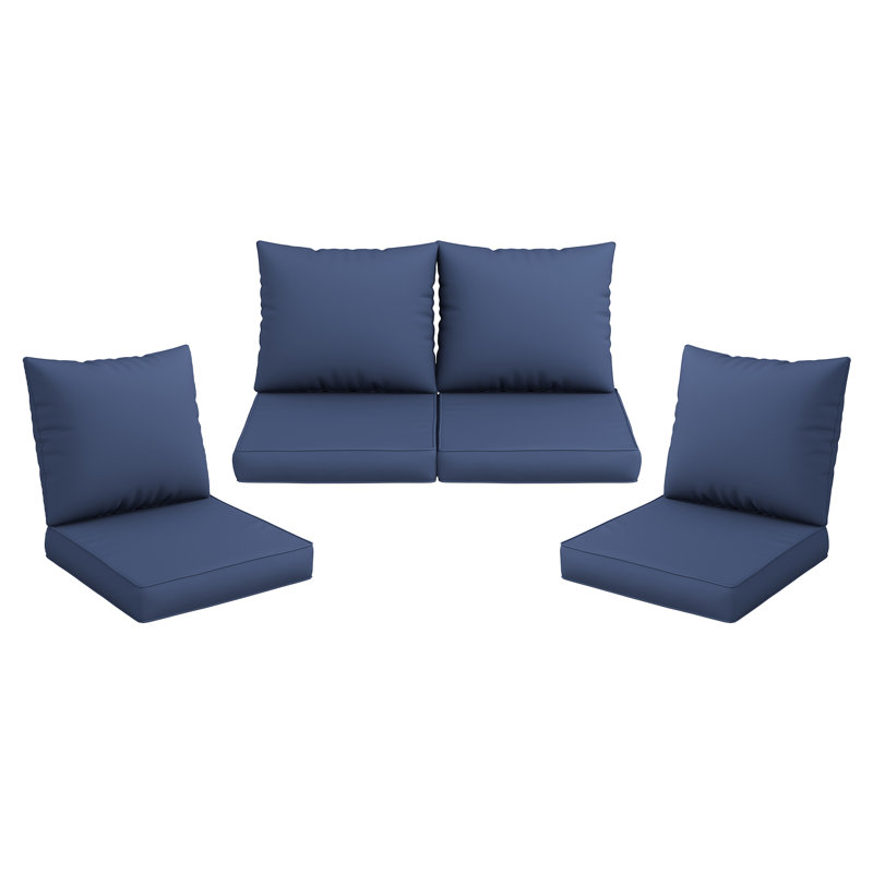 Outdoor Replacement Cushion Set Seat/Back Cushion(SOFA NOT INCLUDED), Navy