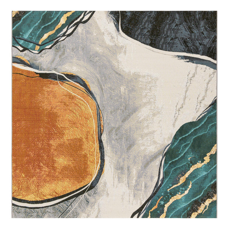 Keazia Indoor/Outdoor Area Rug, Square 7'10"