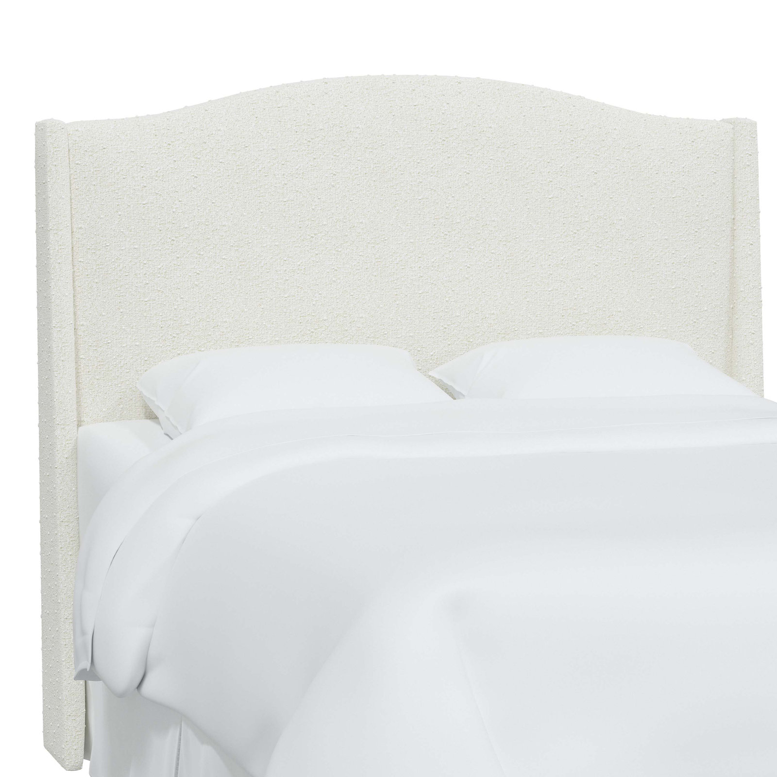 Byrd Cotton Headboard, Queen, Classic Snow Boucle