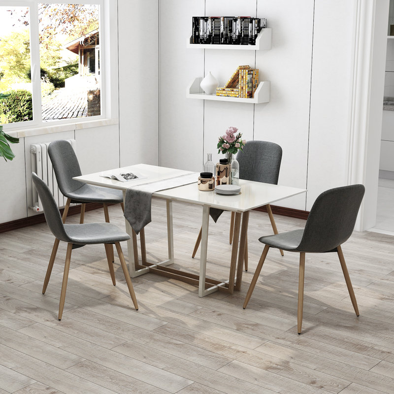 Algarin 47cm H Linen Upholstered Side Chair, Grey