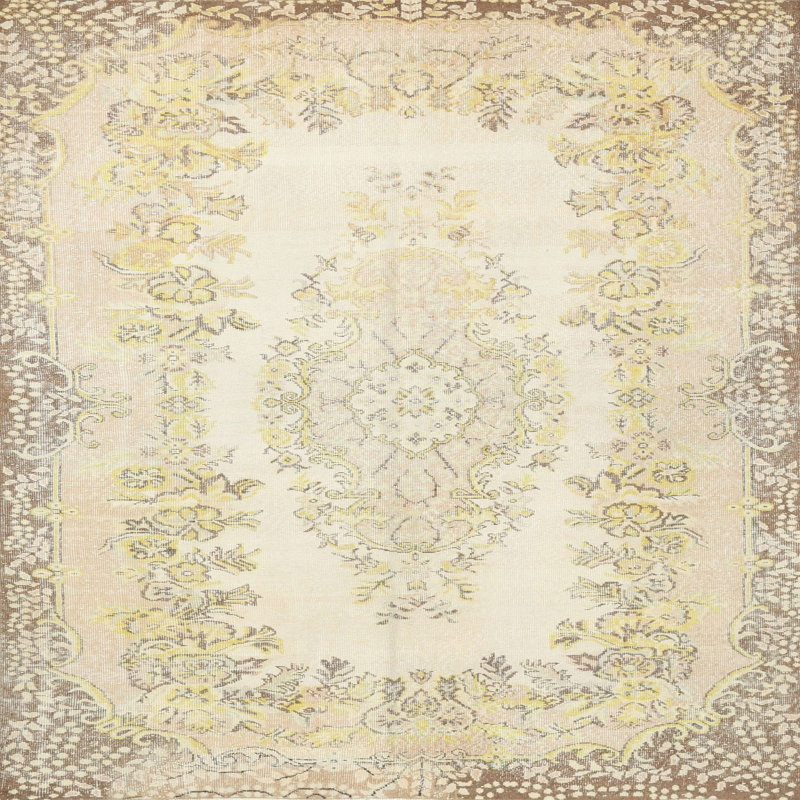 Tapis oriental beige, Rond 8 pi
