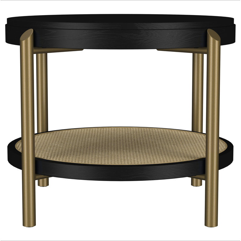 Benson Black Round End Table