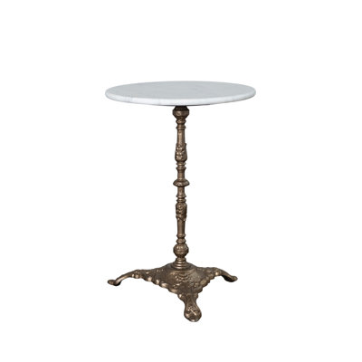 Table d'appoint embossée en aluminium