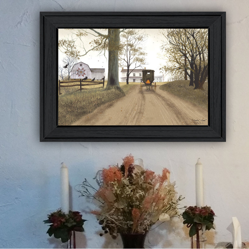 «Headin 'Home», art mural encadré pour le salon, décoration murale par Billy Jacobs, Cadre noir