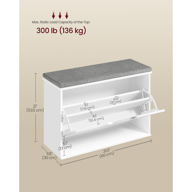 9 Pair Flip Down Shoe Storage