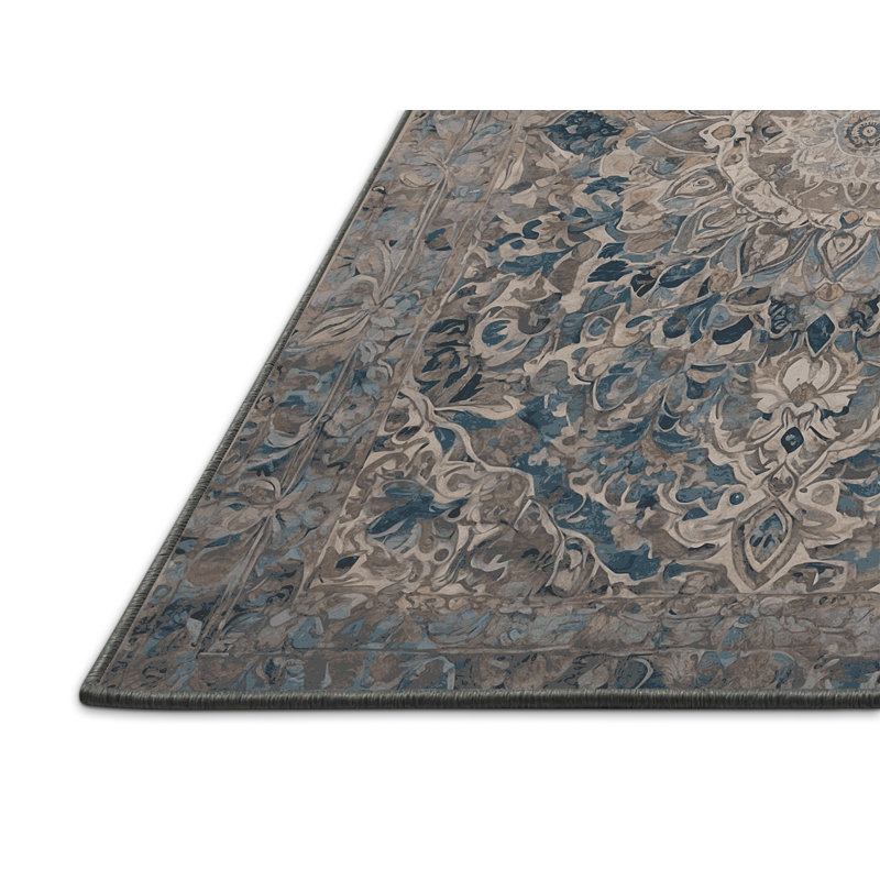 Silky Soft Plush Gray Area Rug, Round 7'