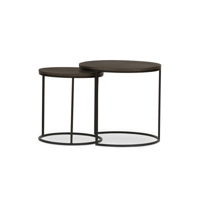 Lavastone 2 Piece Nesting Tables Set -  Four Hands, VCNS-124-WE