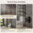 Over The Toilet Storage Freestanding Metal Wood with Shelf-363327271