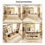 Comptoir en verre trempé transparent de 62,99 po, armoire en bois massif beige, armoire de rangement pour bijoux-130068811