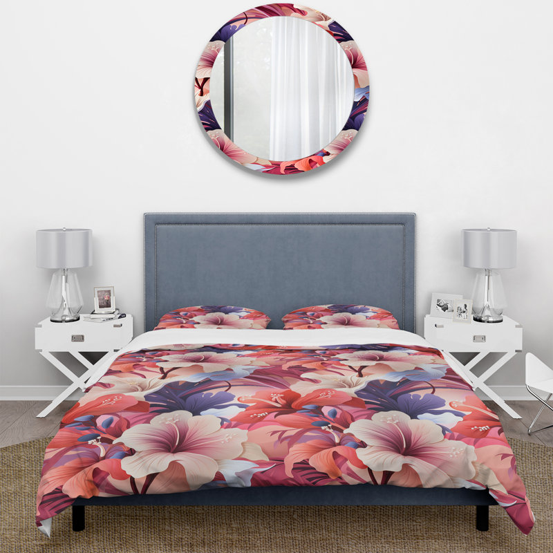 Literie Coral Mirage Vii, Housse de couette pour très grand lit et 2 très