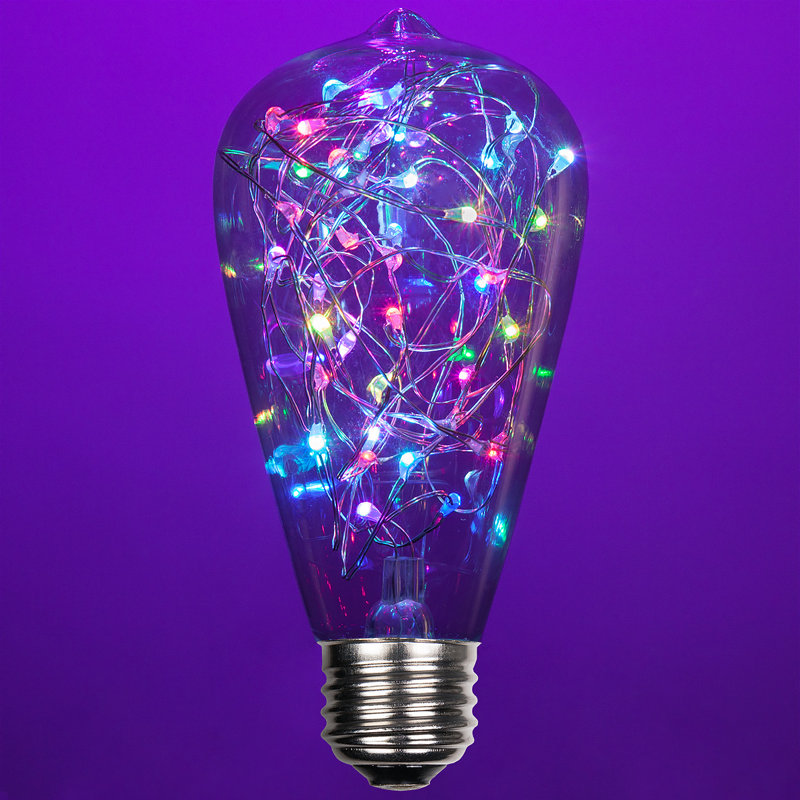 Multi-Color LED Fairy String Light Bulb with E26 Base