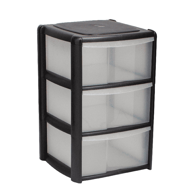 Rebrilliant Bilbrook Plastic Decorative Bin, Black