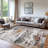 Machine-washable, foldable, ultra-soft short-pile printed rug Modern abstract oil painting design in brown-red tones Suitable for living rooms, bedrooms, studies, and hotels Indoor carpet-1253450228