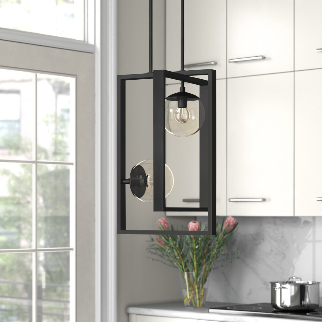 Detres 2 - Light Unique Rectangle Pendant Brayden Studio® 