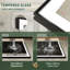 LED Lighted Dimmable Tempered Glass Bathroom Vanity Mirror With Black Aluminum Framed-2110611607-2110611601
