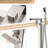 Freestanding Waterfall Bathroom Faucet, 360 Swivel Spout And Hand Shower, Dual Temperature, Brushed Nickel Brass Faucet With Tub Detachable Handheld, Rotatable, Temperature Control,-120883119
