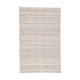 Raised Ikat Hand Handmade Looped Beige Indoor/Outdoor Area Rug
