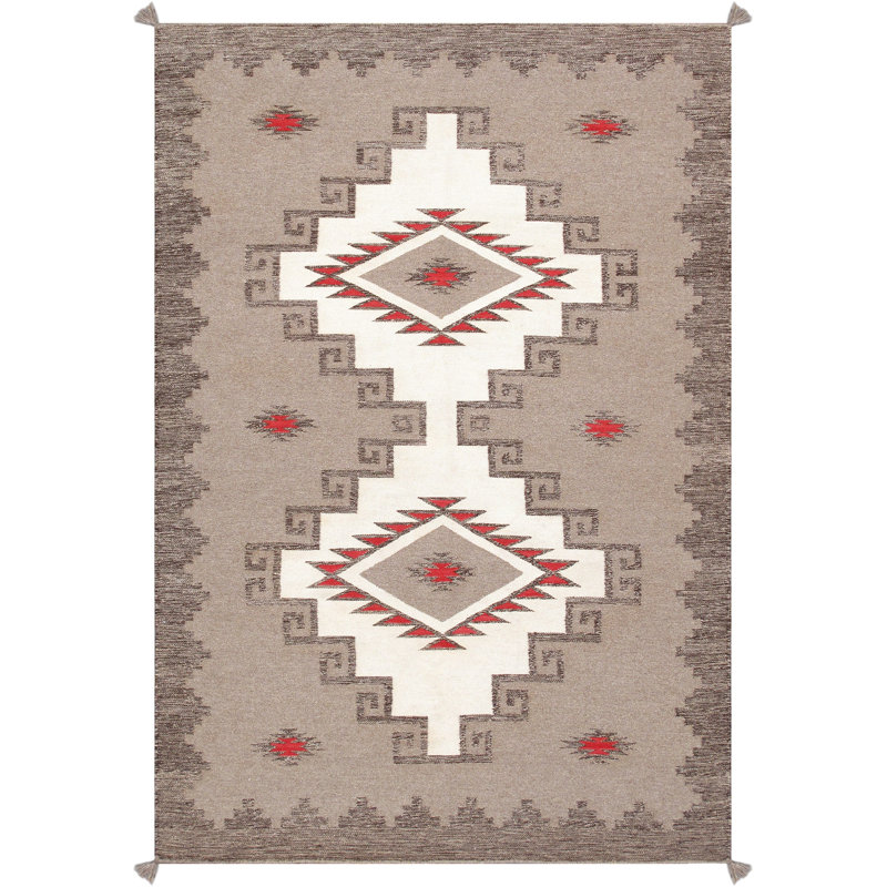 5'X8' Southwestern Area Rug in Ivory