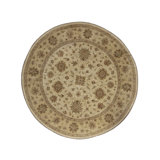 Wool Oriental Area Rug in Cream