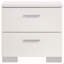 Table de chevet blanche 2 tiroirs ultrabrillante