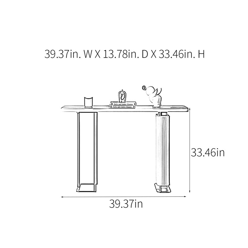 Console Modern Minimalist Art, H 33,46 po x l 39,37 po x P 13,78 po