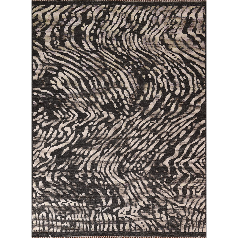 Tapis marocain noir All-Over