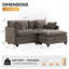 Canapé modulaire rembourré en chenille avec repose-pieds Chenille-951912479-963855008