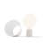 Dude Table Lamp (Carrara White) w/ Matte White shade-116068572-116068570