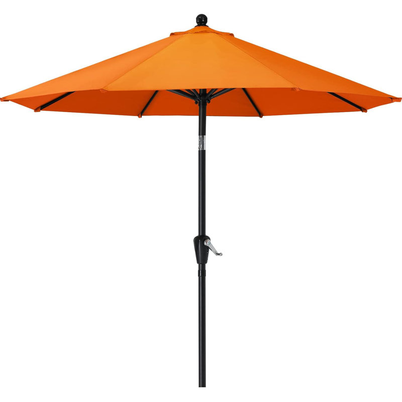Parasol de marché avec manivelle Lorola, Orange