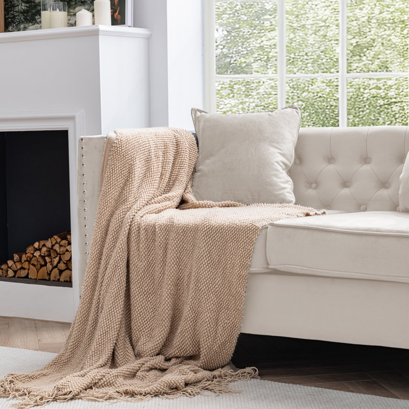 84,65 po. Canapé en velours, mobilier de salon moderne pour appartement, beige, Beige